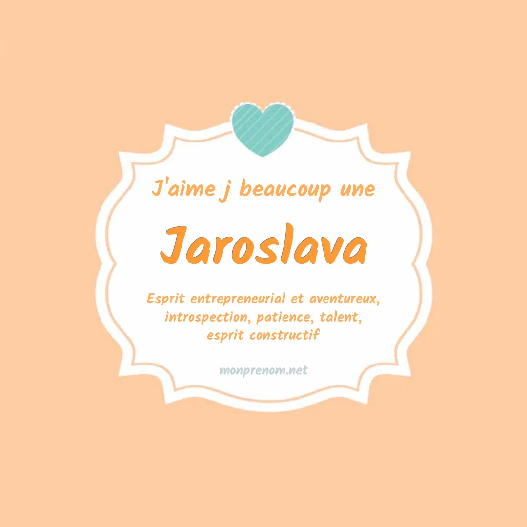 J'aime beaucoup Jaroslava