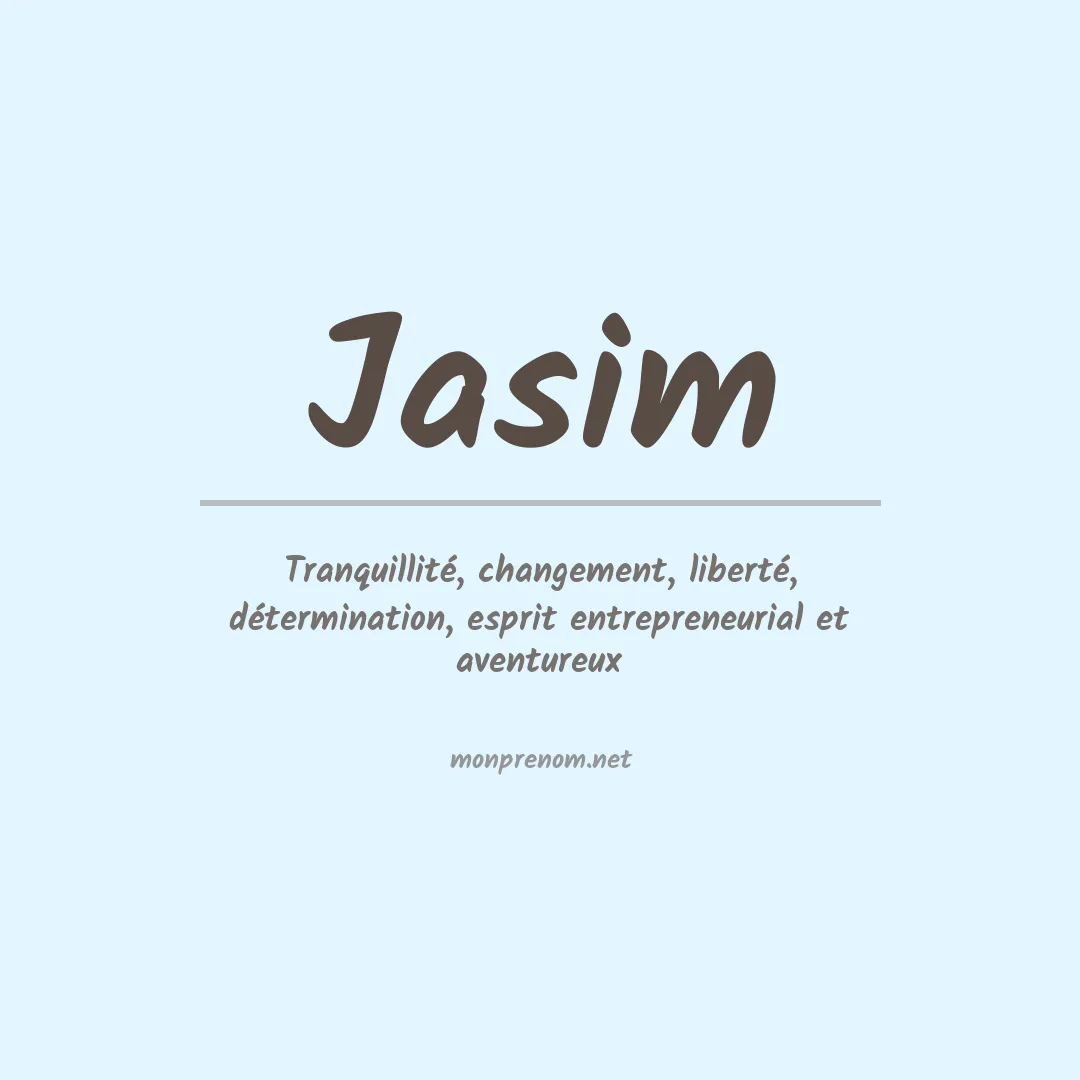 Signification du prénom Jasim