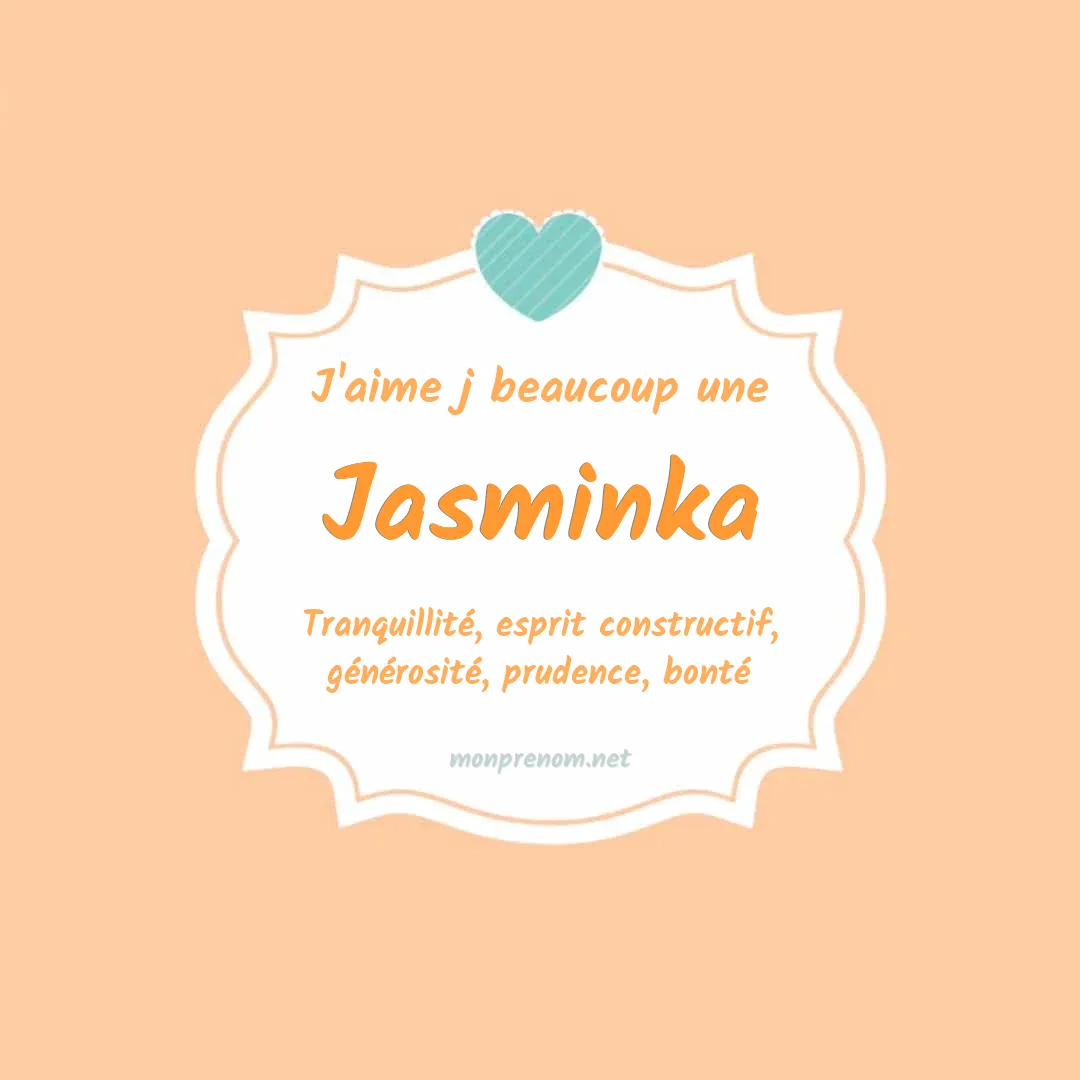 J'aime beaucoup Jasminka