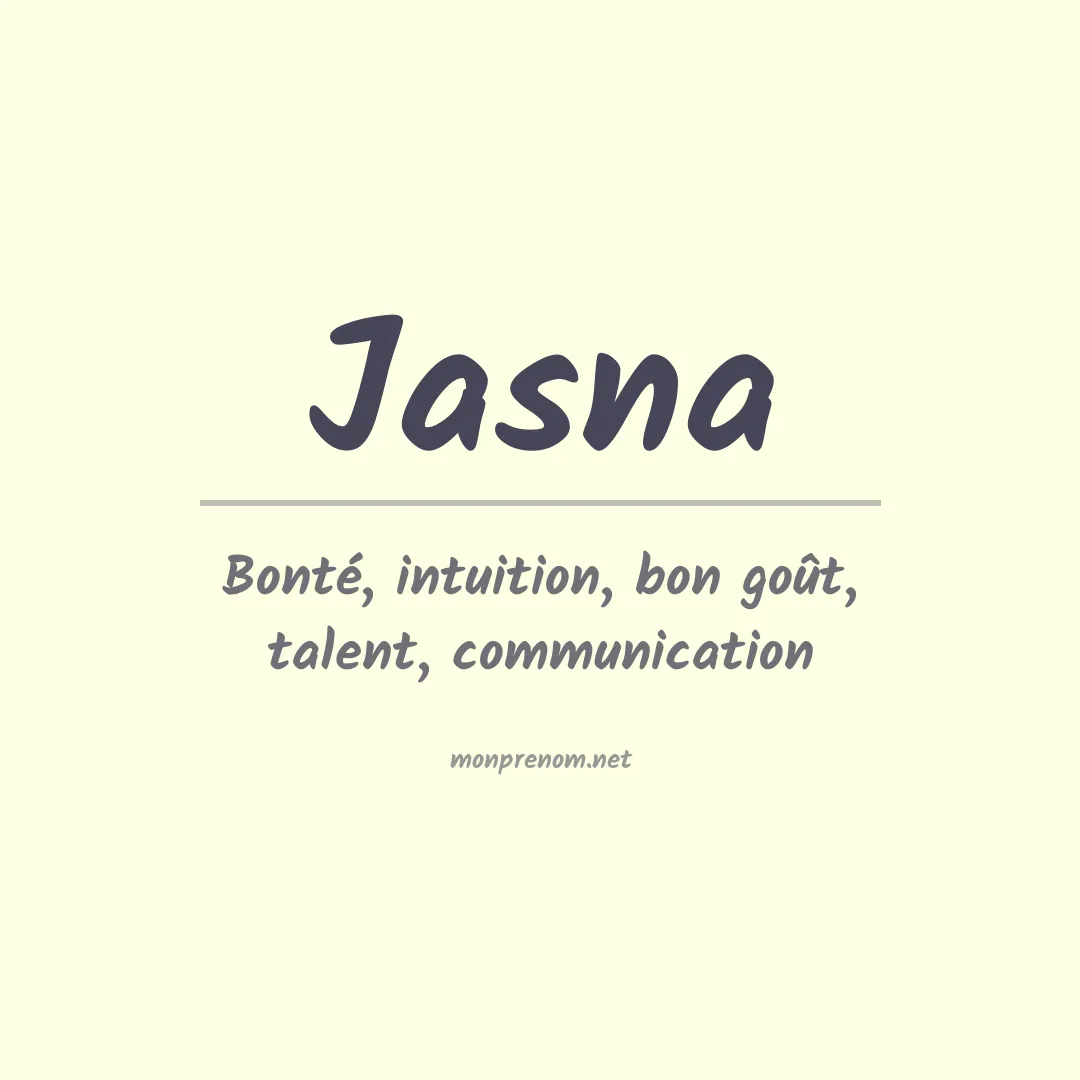 Signification du prénom Jasna