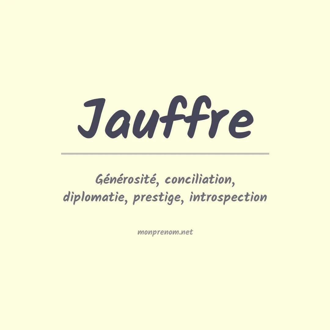 Signification du prénom Jauffre
