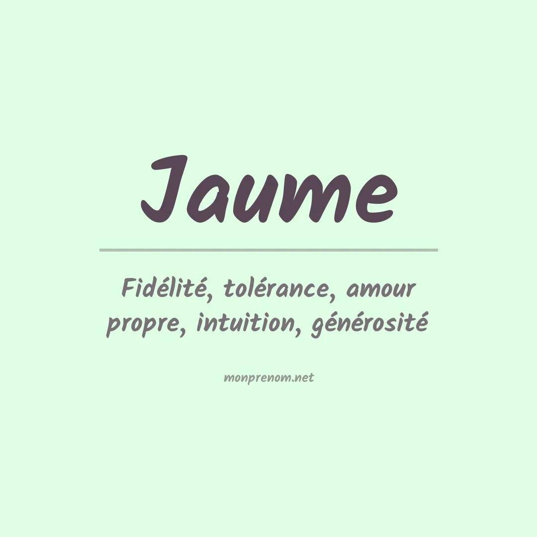 Prénom Jaume