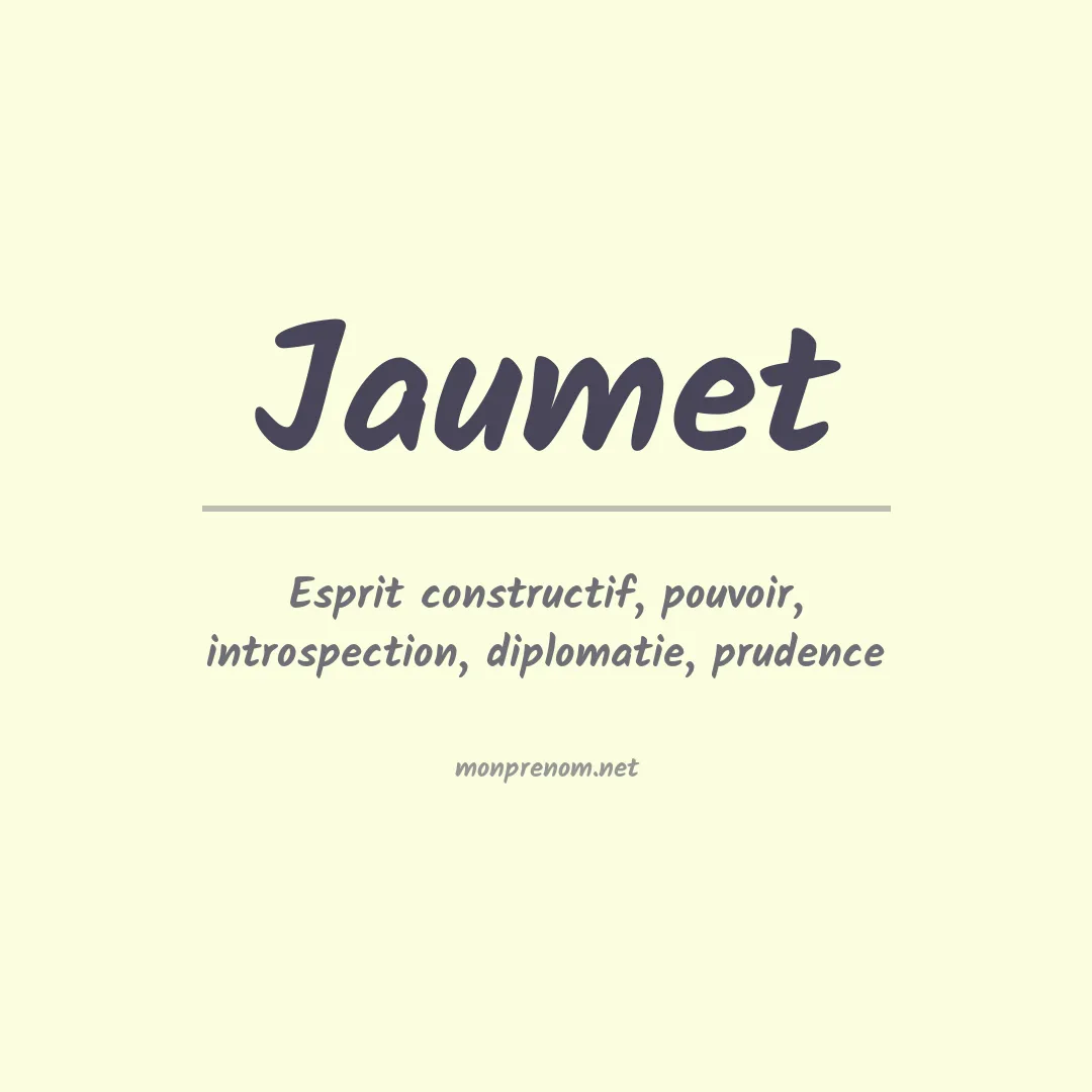 Prénom Jaumet