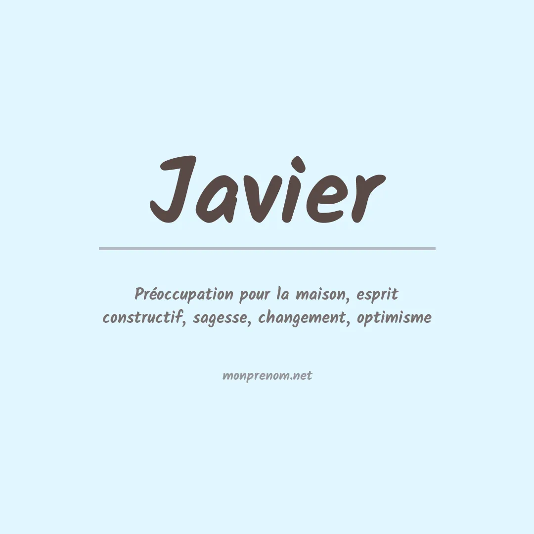 Prénom Javier