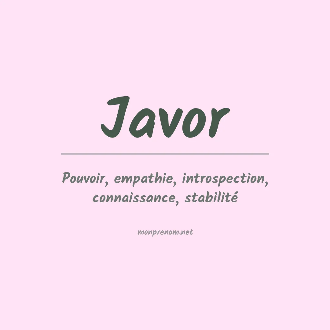 Prénom Javor