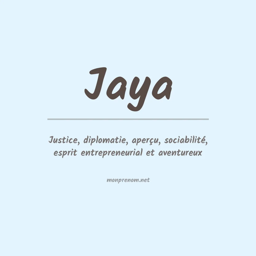 Prénom Jaya