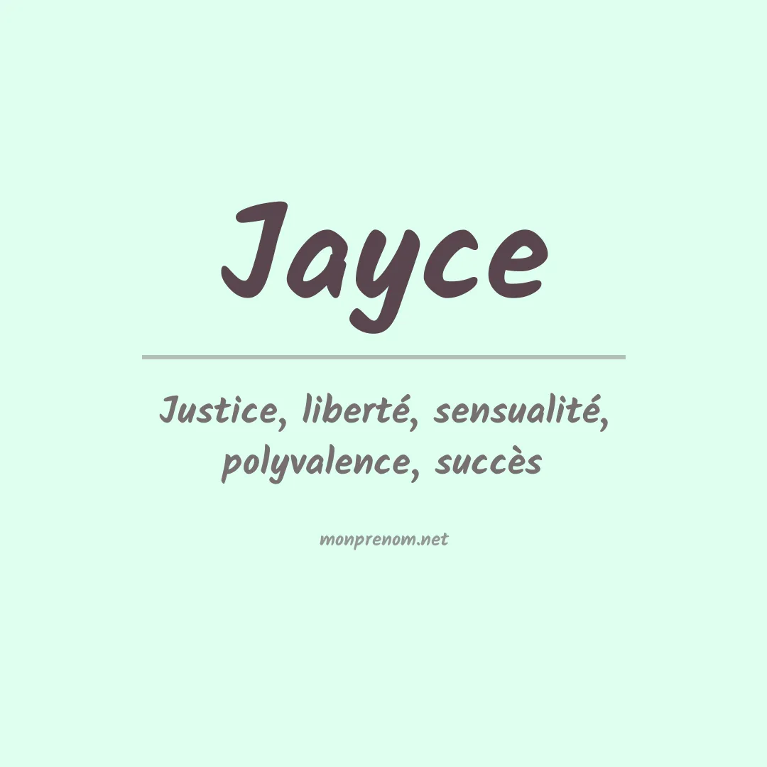 Signification du prénom Jayce