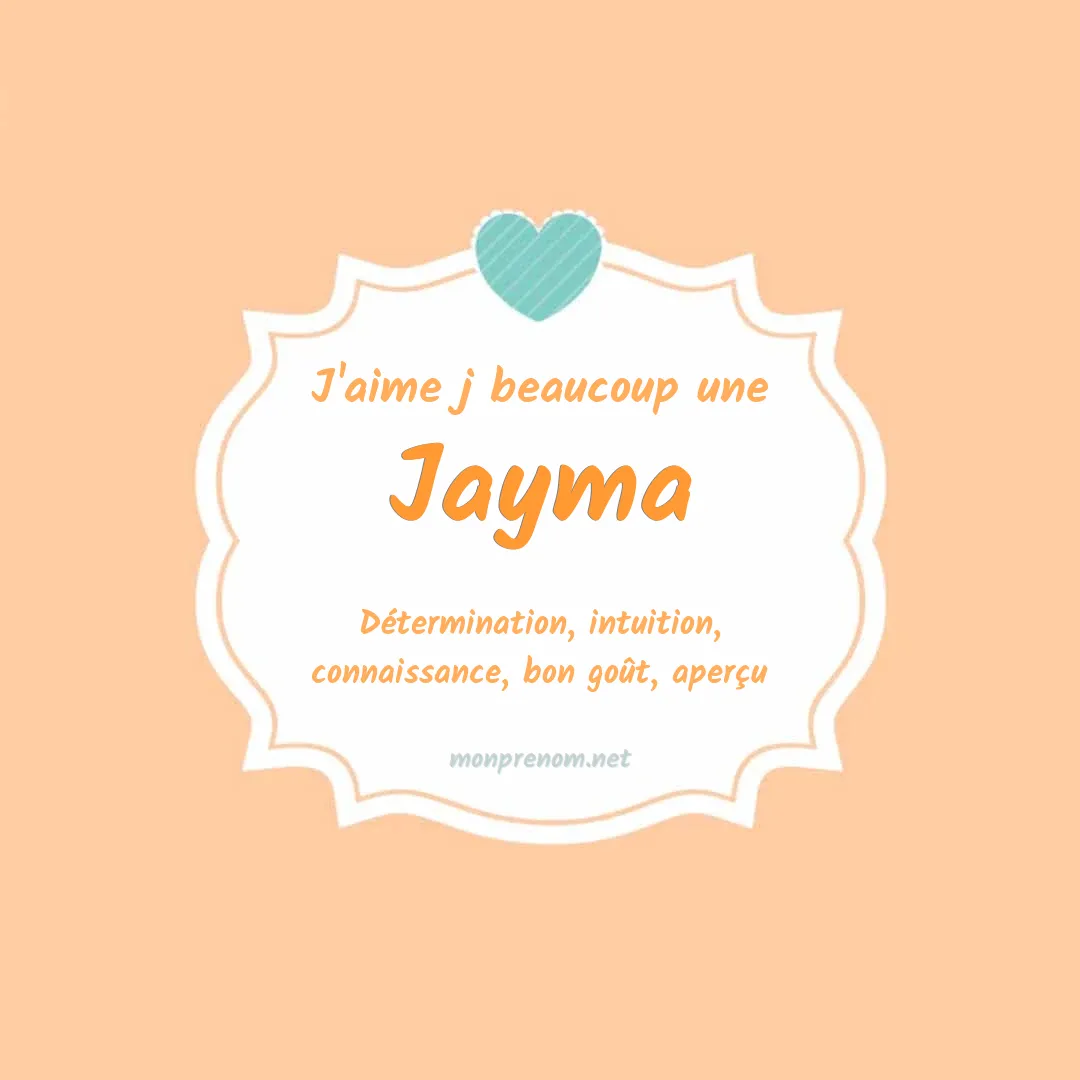 J'aime beaucoup Jayma