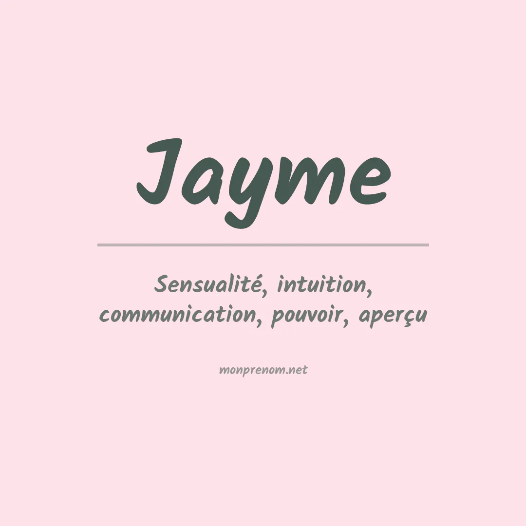 Prénom Jayme