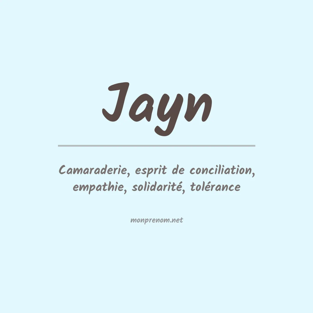 Signification du prénom Jayn