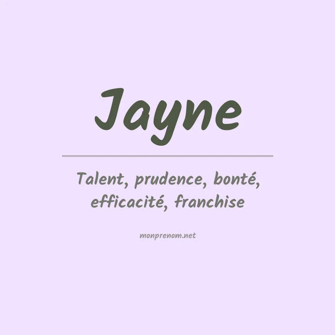 Prénom Jayne