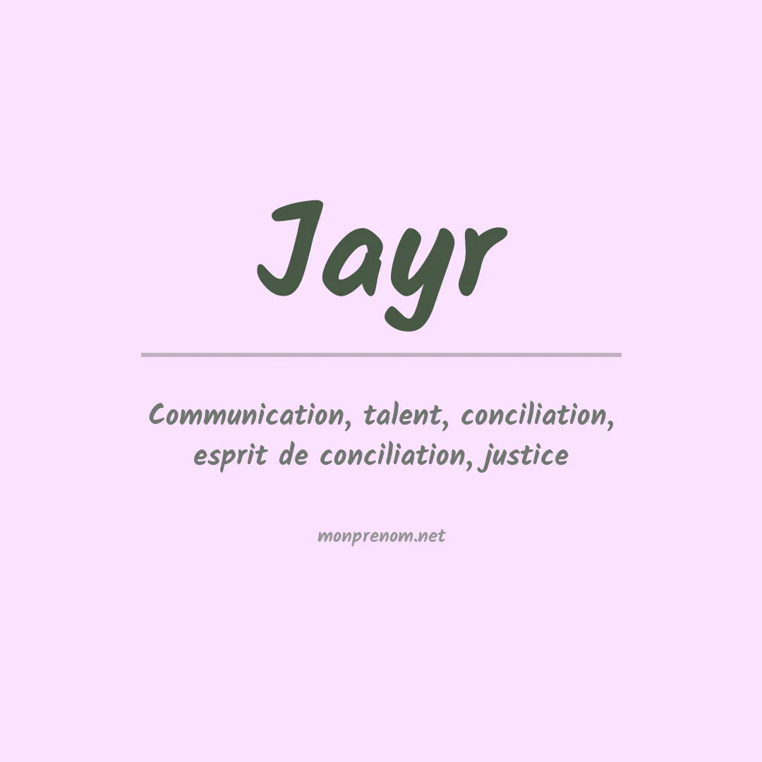 Prénom Jayr