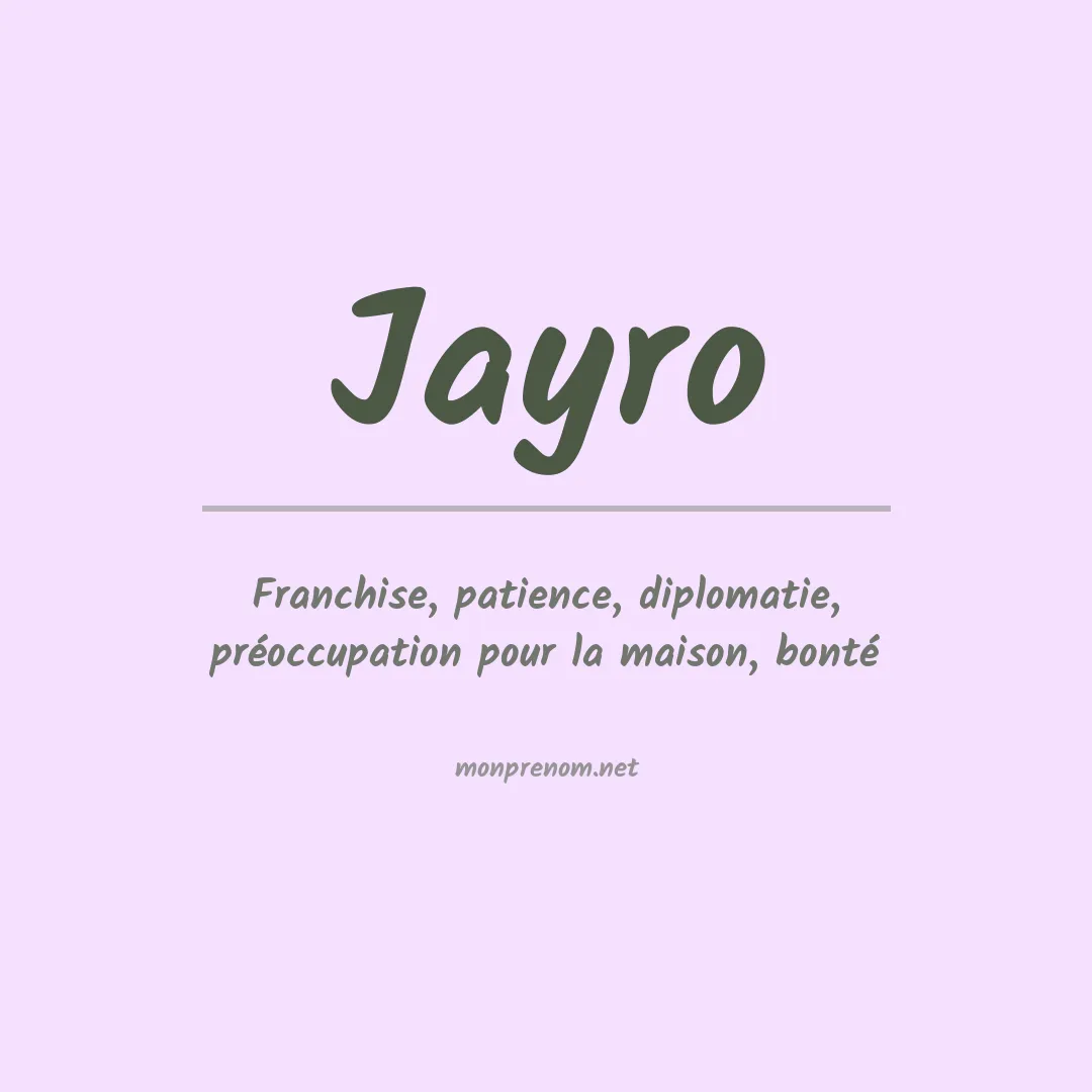 Prénom Jayro