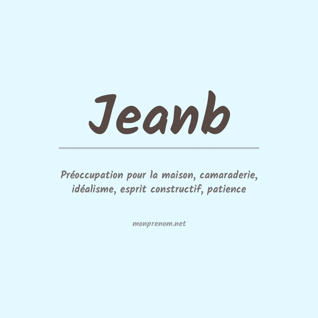 Signification du prénom Jeanb