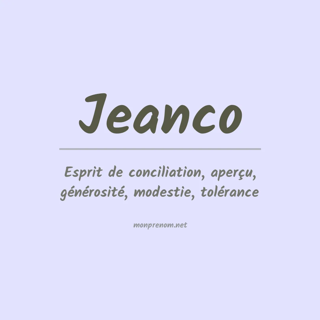 Prénom Jeanco