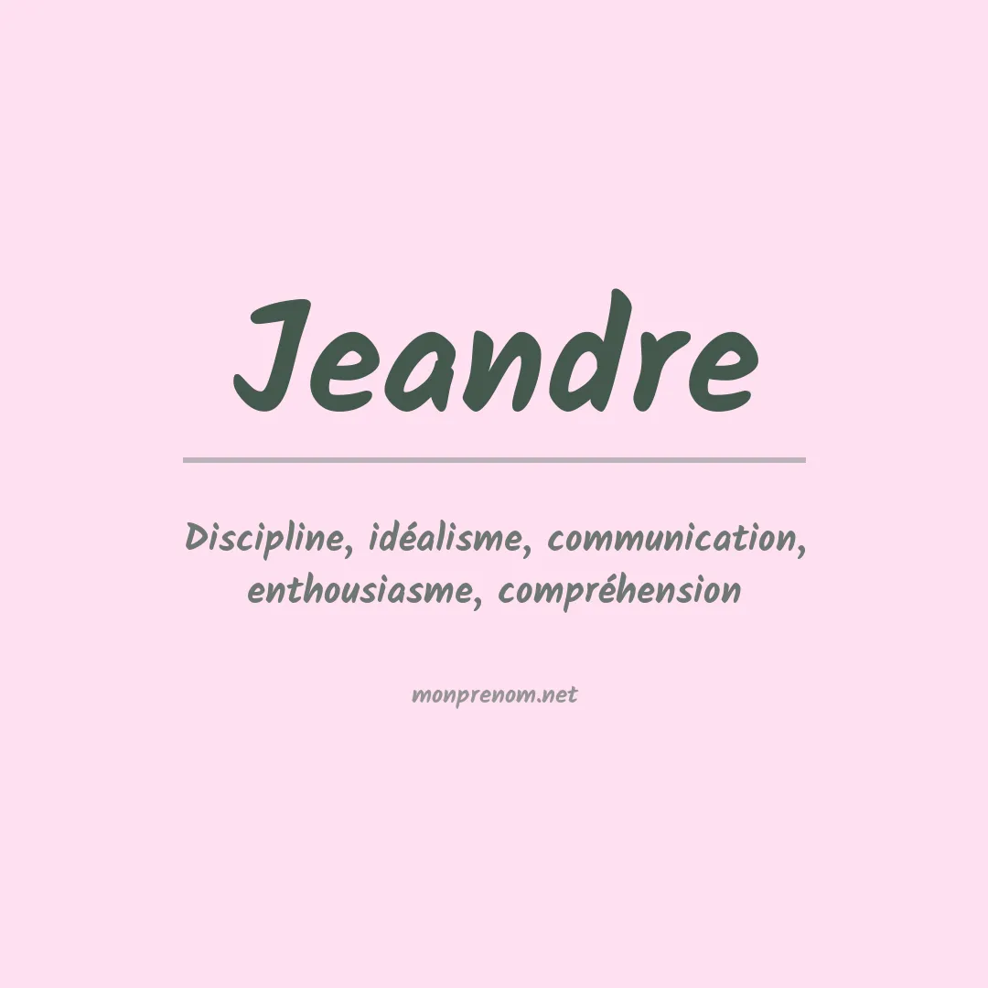 Signification du prénom Jeandre