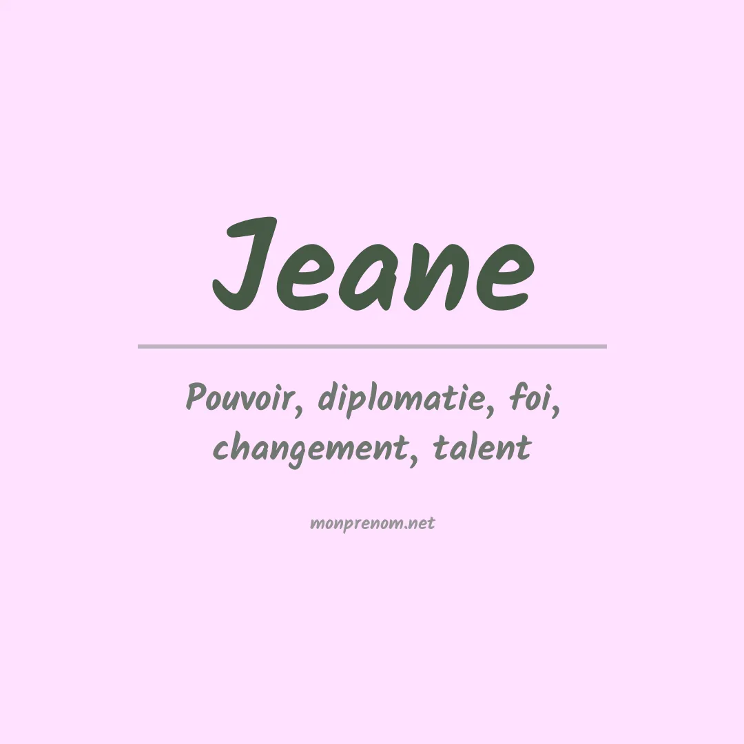 Prénom Jeane