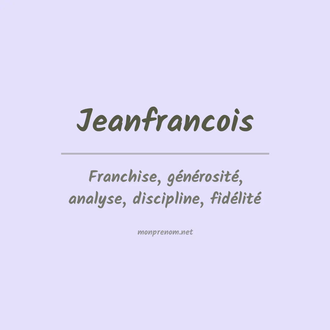 Prénom Jeanfrancois