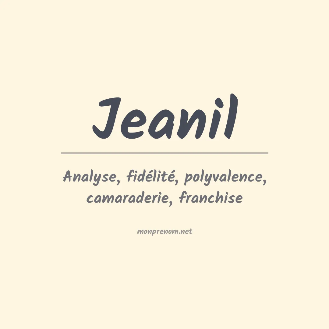 Signification du prénom Jeanil