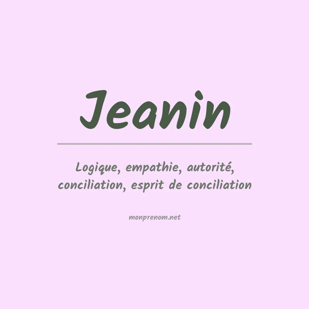 Signification du prénom Jeanin