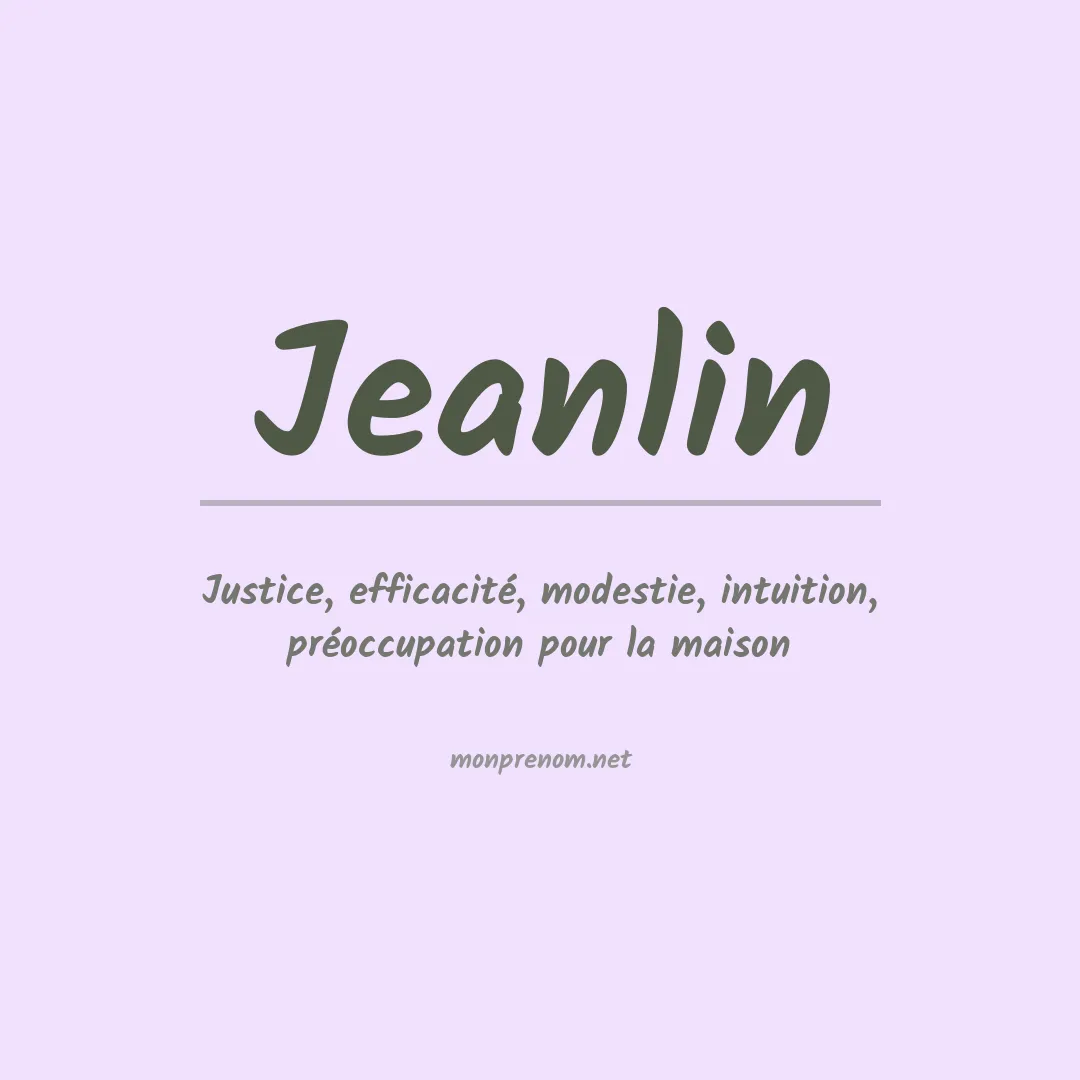 Signification du prénom Jeanlin
