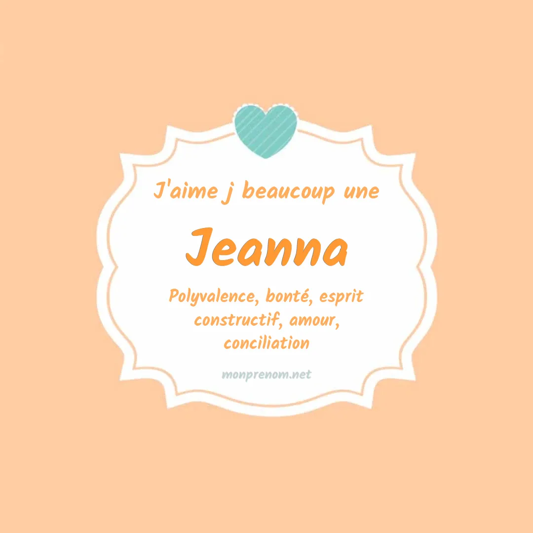 J'aime beaucoup Jeanna