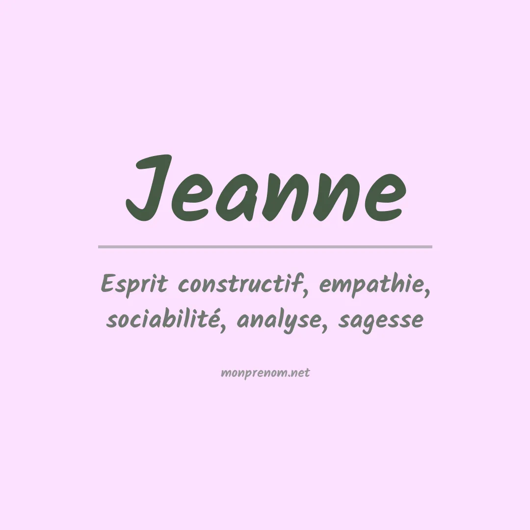 Prénom Jeanne