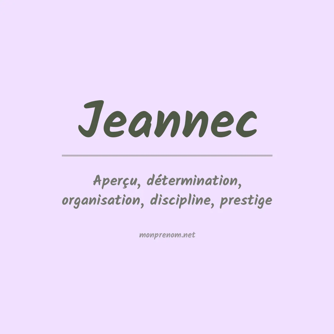 Signification du prénom Jeannec