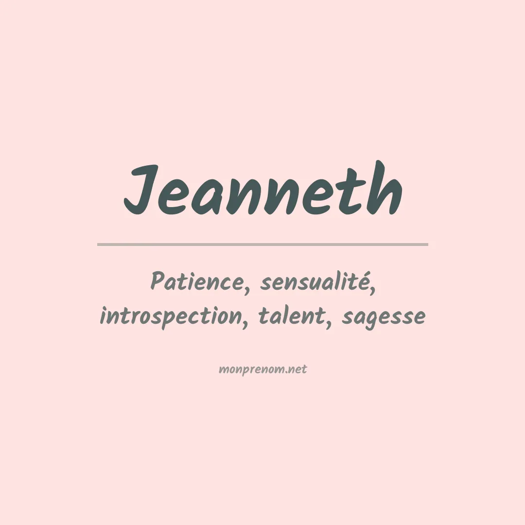 Prénom Jeanneth