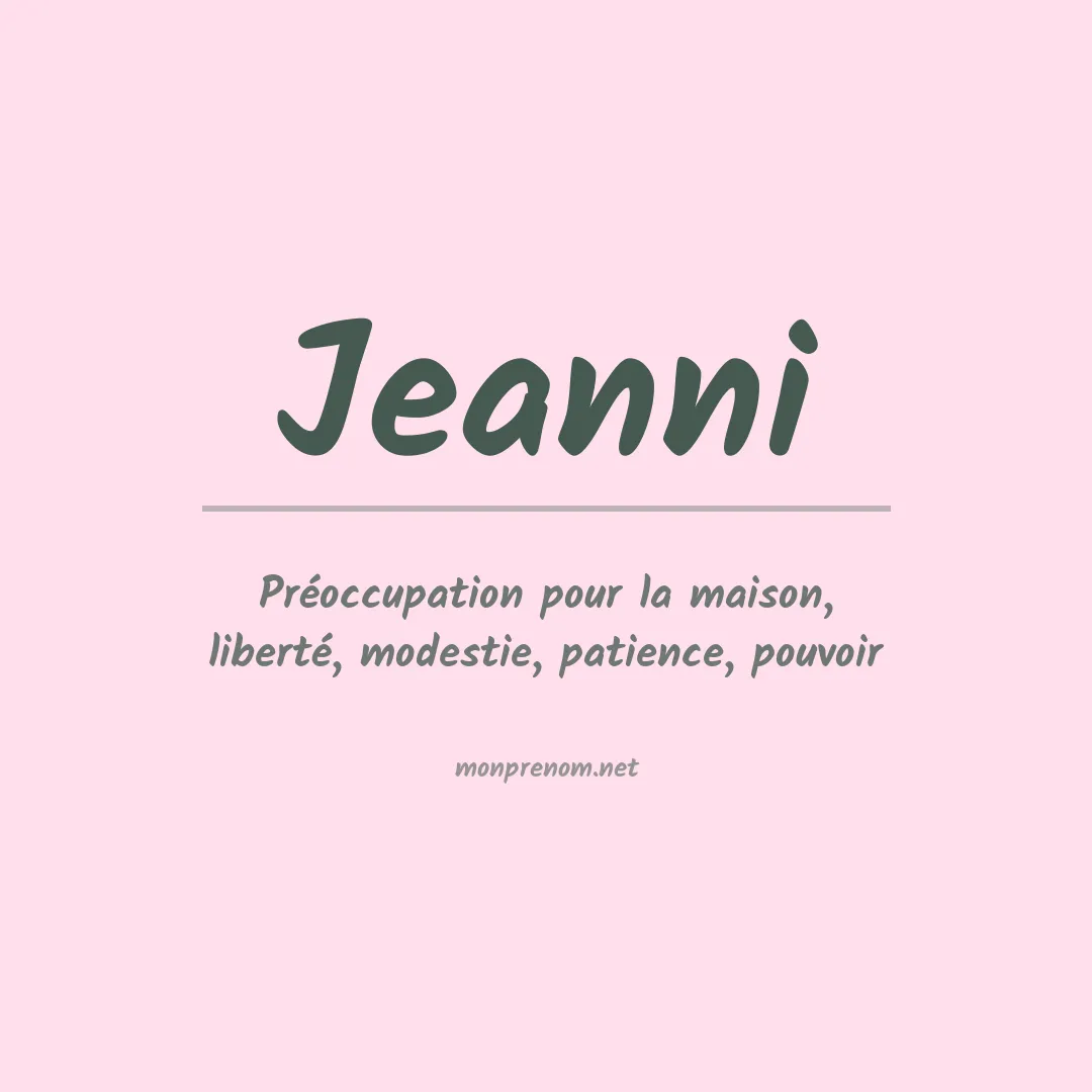 Prénom Jeanni