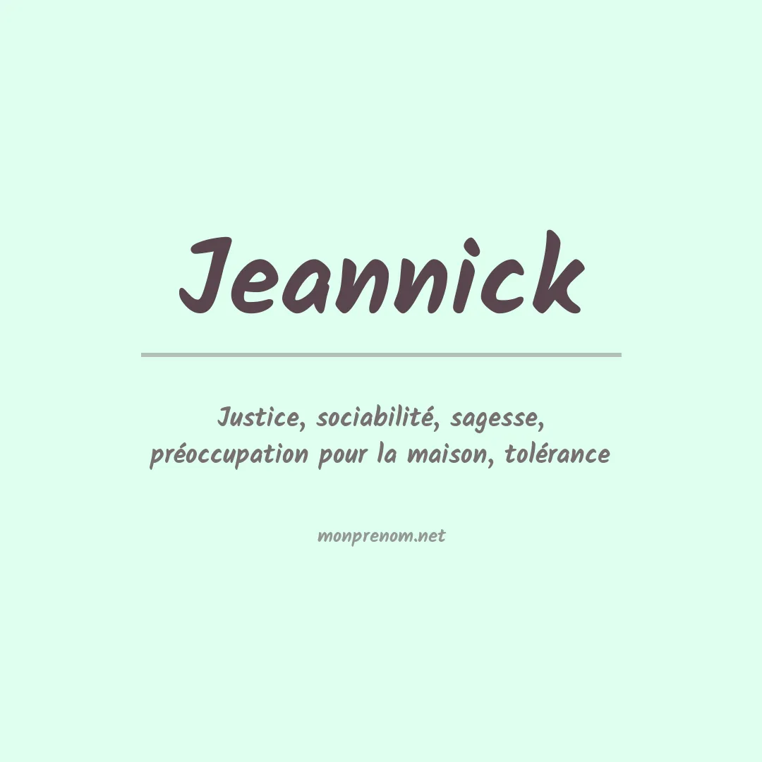 Prénom Jeannick