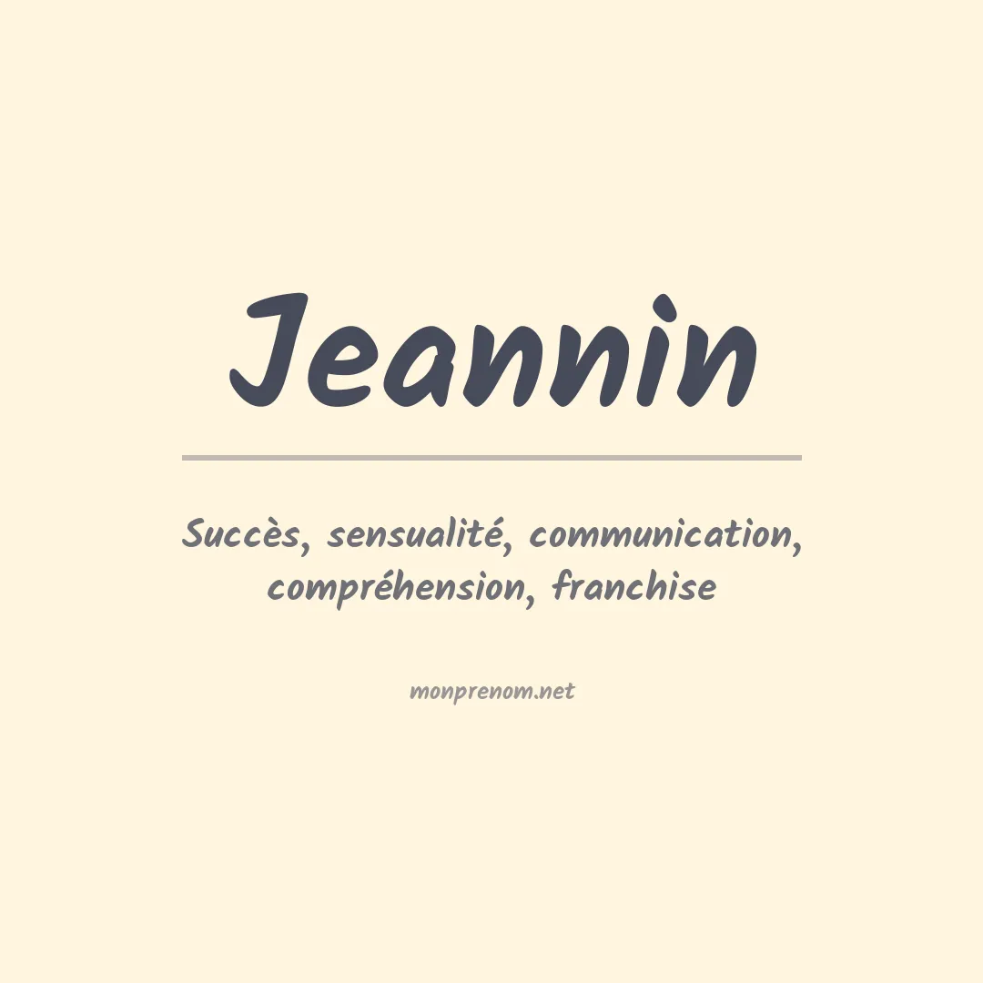 Signification du prénom Jeannin