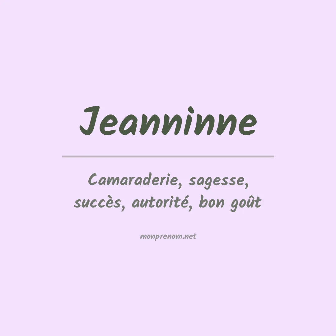 Prénom Jeanninne