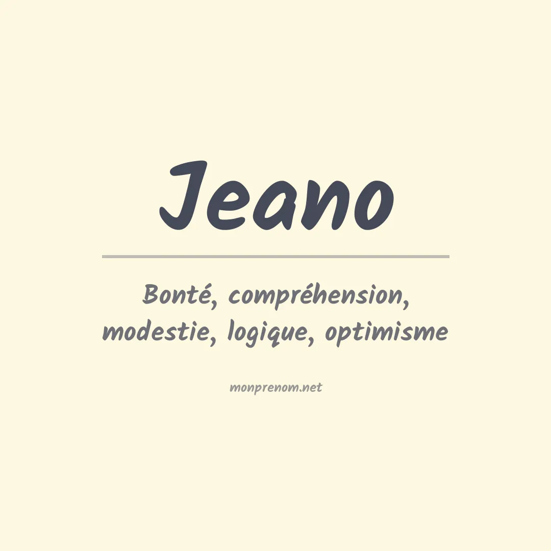 Signification du prénom Jeano