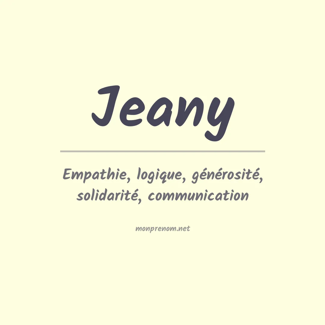 Prénom Jeany