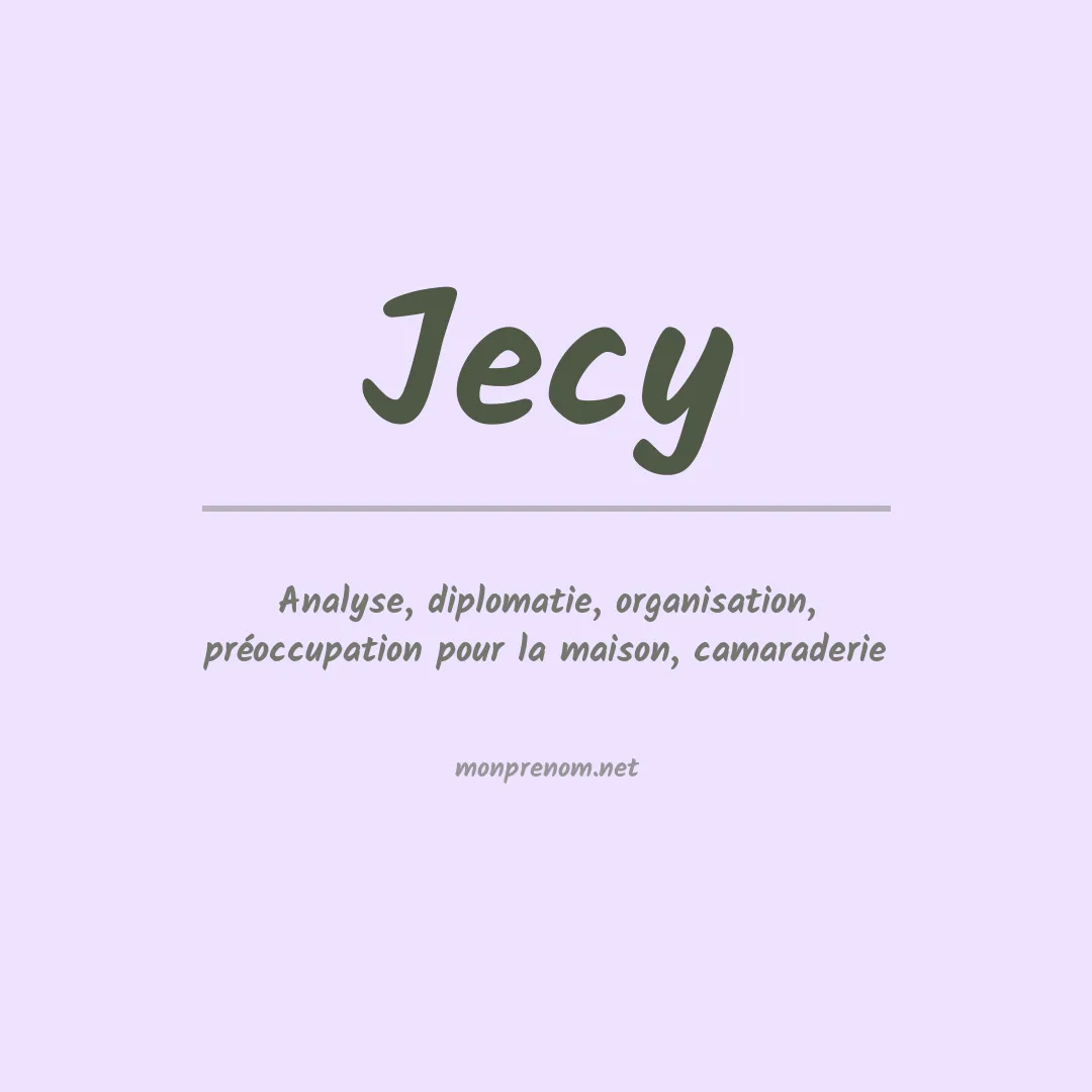 Signification du prénom Jecy