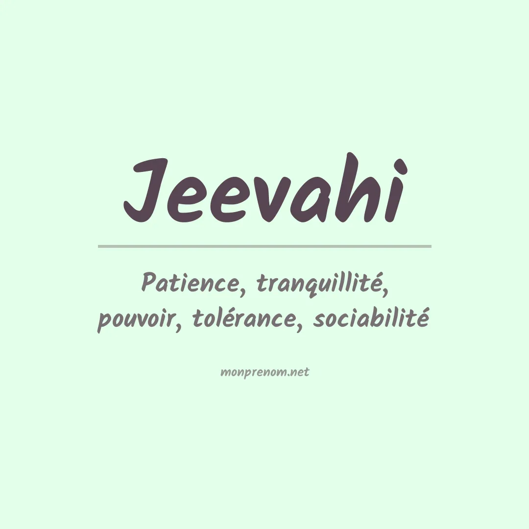 Prénom Jeevahi