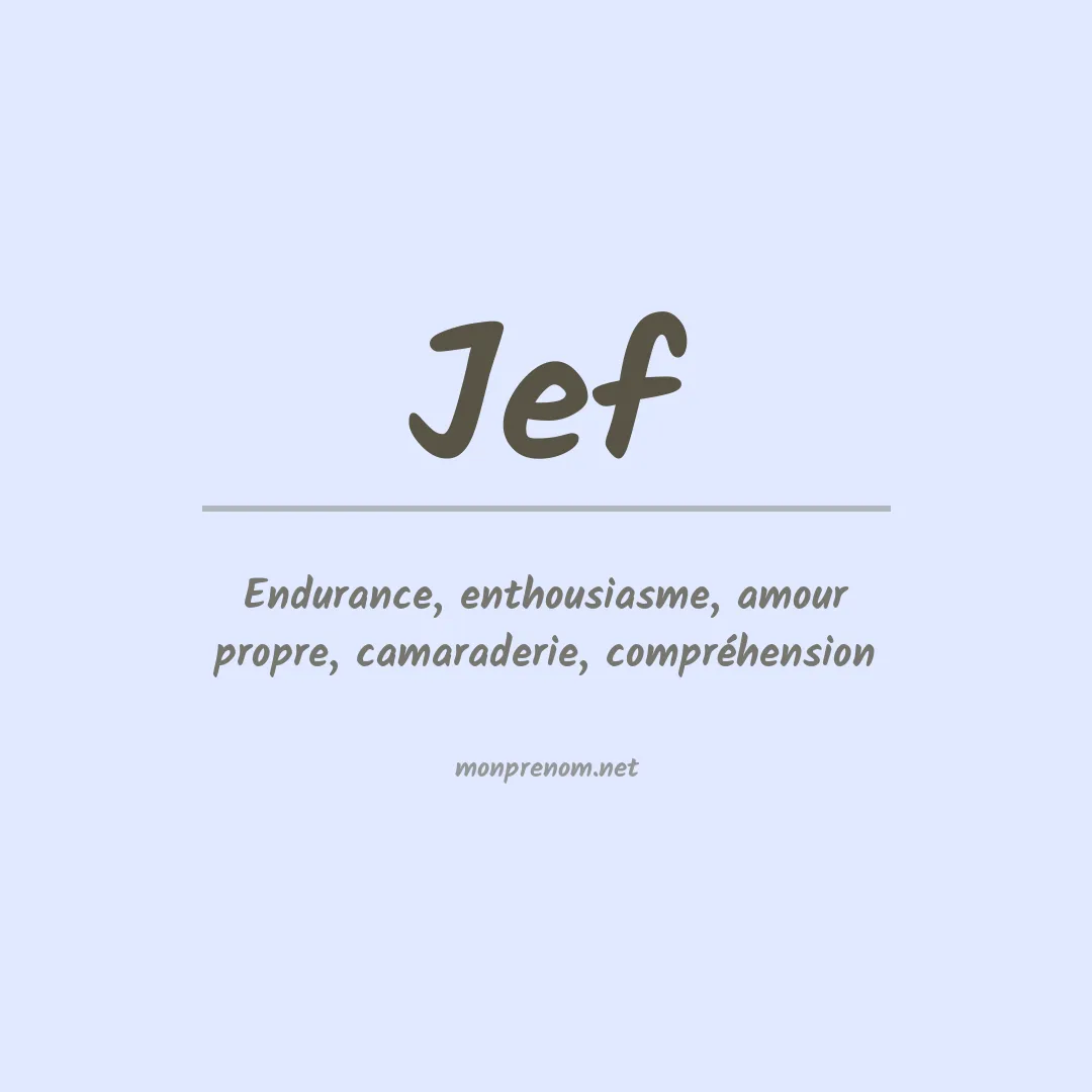 Prénom Jef