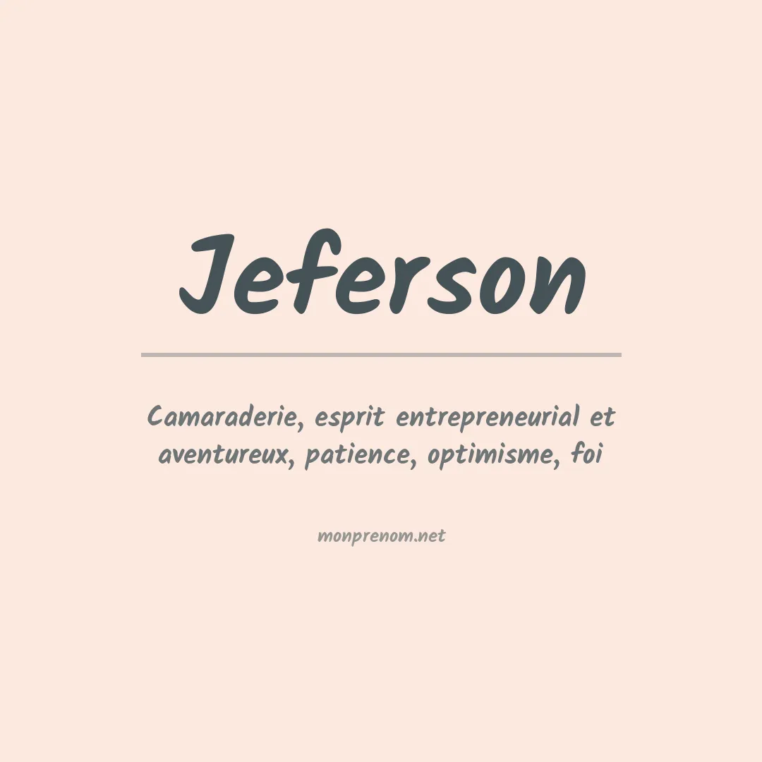 Prénom Jeferson