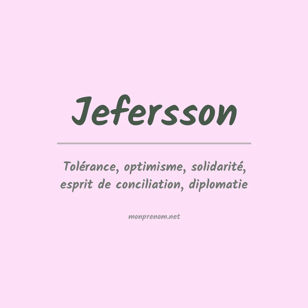 Prénom Jefersson