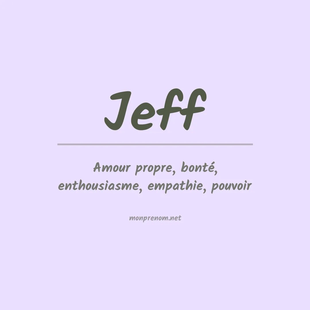 Prénom Jeff