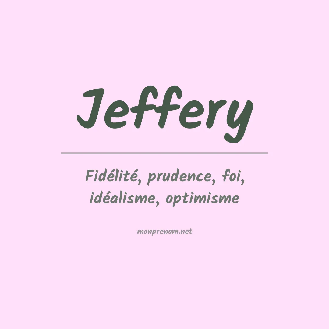 Prénom Jeffery