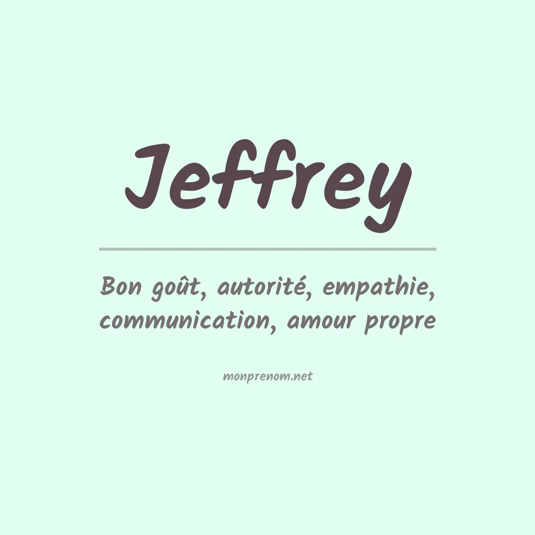 Prénom Jeffrey