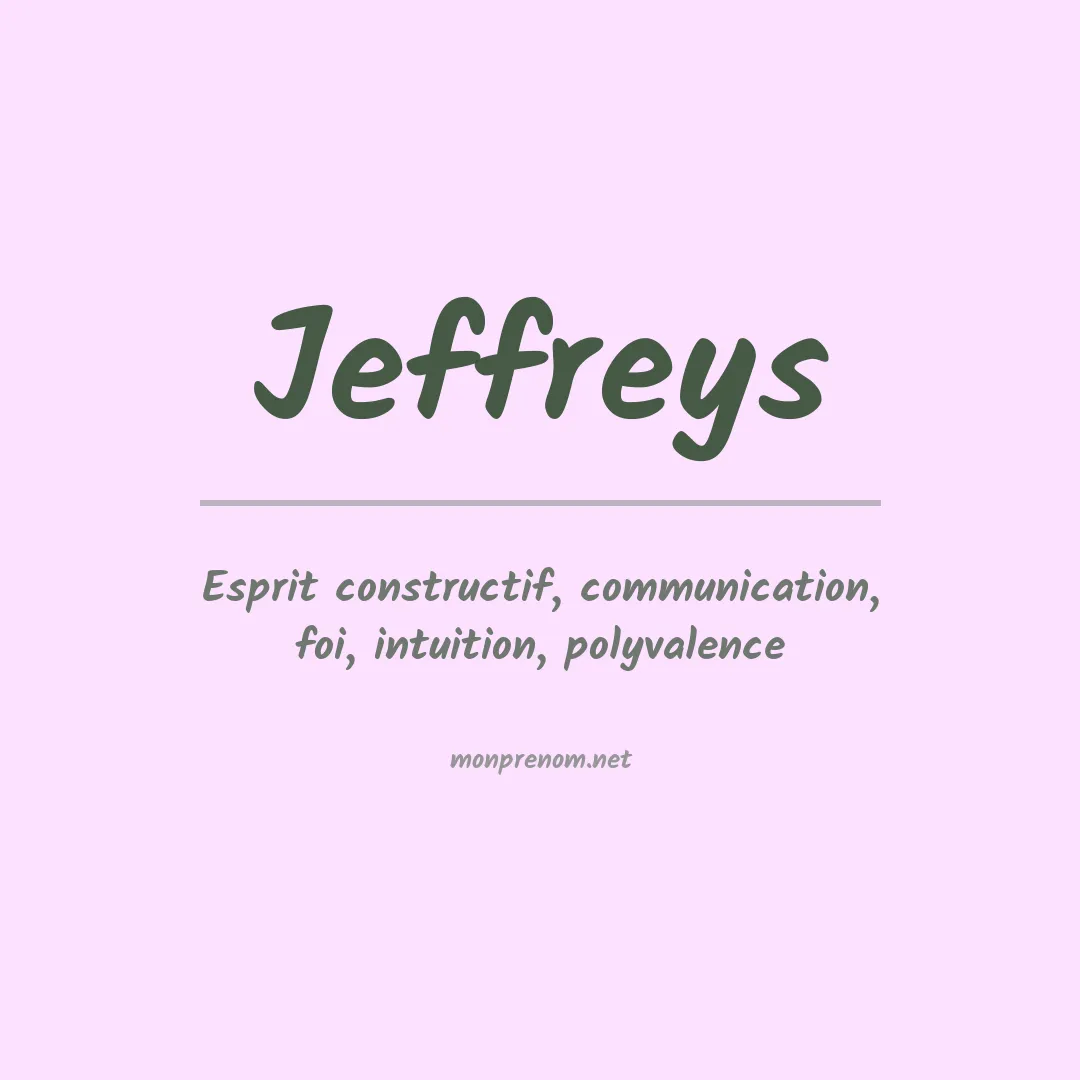 Prénom Jeffreys