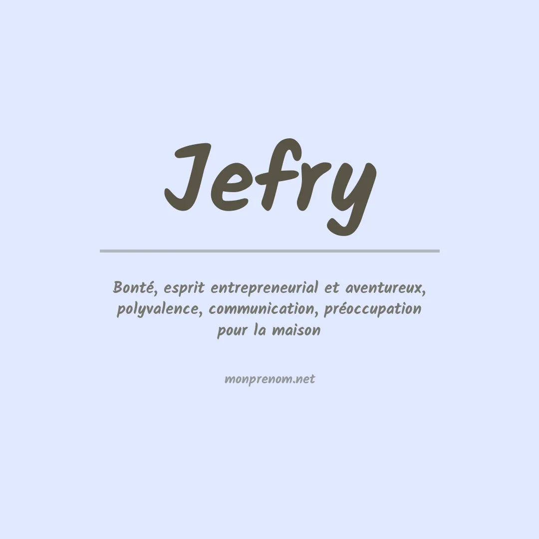 Prénom Jefry