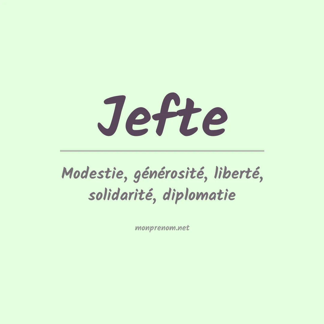 Signification du prénom Jefte
