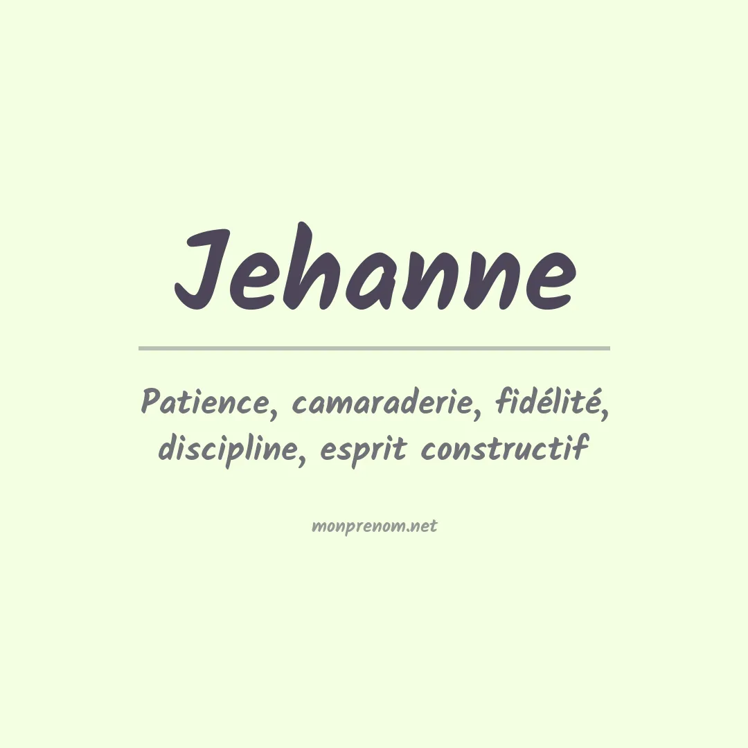 Prénom Jehanne