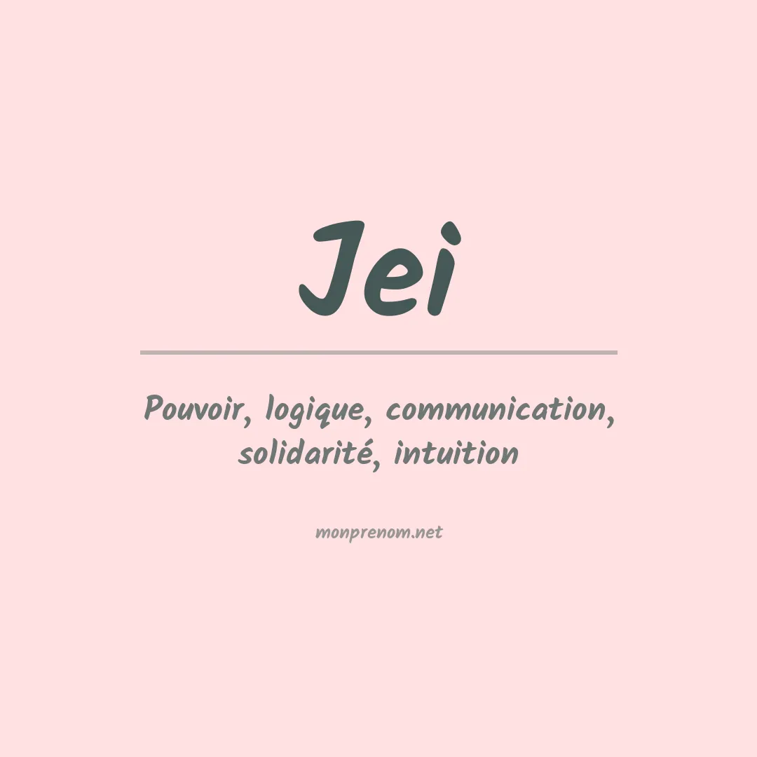 Prénom Jei