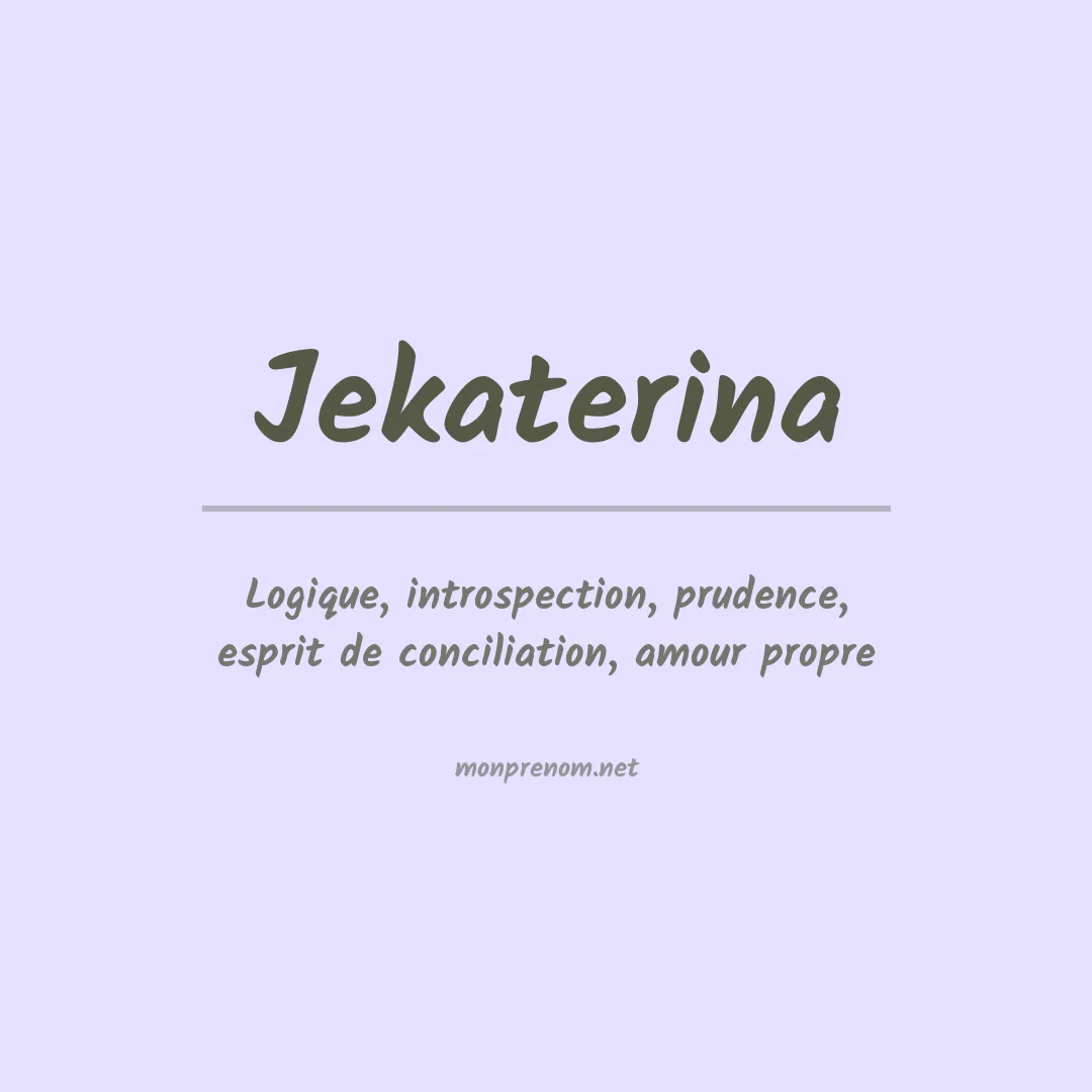 Prénom Jekaterina