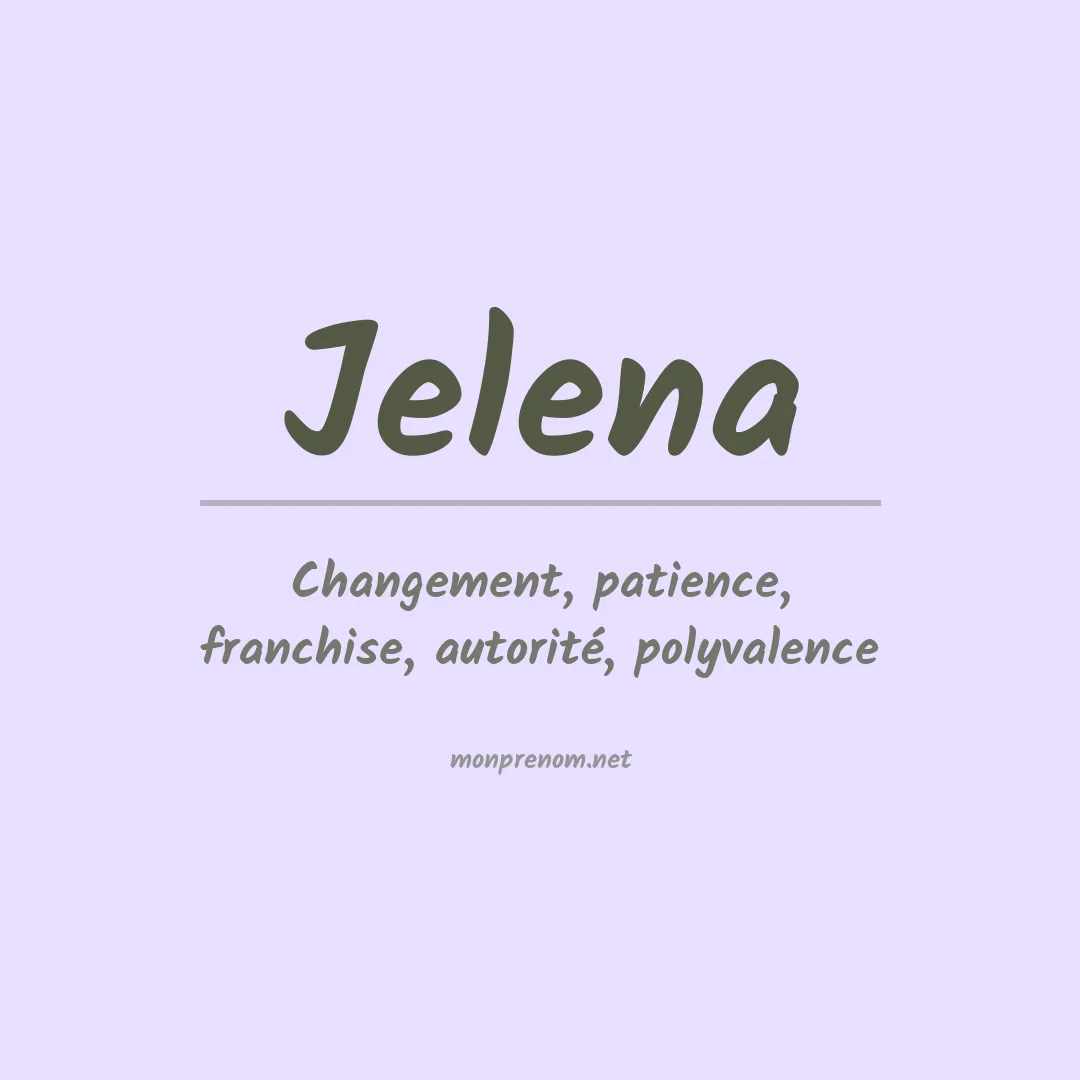 Prénom Jelena